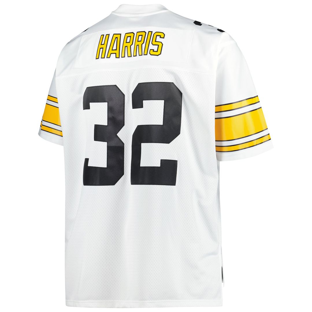 Pittsburgh Steelers Franco Harris Mitchell & Ness White Big & Tall 1976 Retired Player Replica Jersey product image 3,
