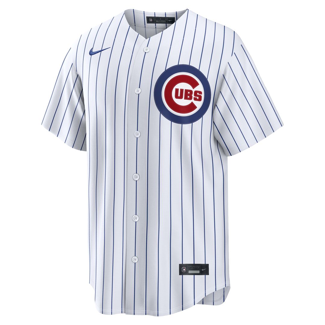 Chicago Cubs Nike White Home Stadium Custom Jersey product image 2, provided for visual reference and product detail review
