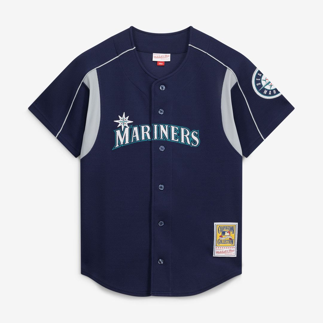 Seattle Mariners Felix Hernandez Mitchell & Ness Navy Cooperstown Collection Batting Practice Jersey product image 1,