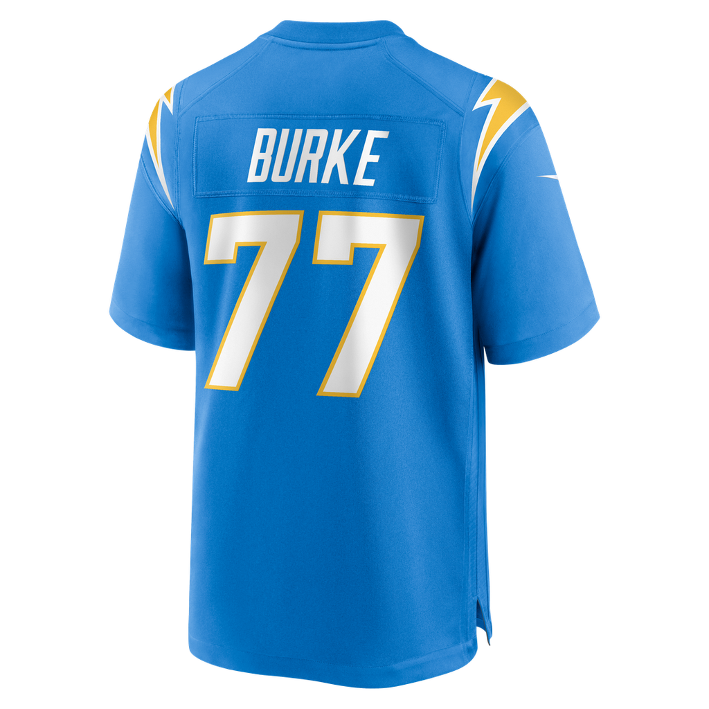 Los Angeles Chargers Travis Burke Nike Powder Blue Team Game Jersey product image 5, provided for visual reference and