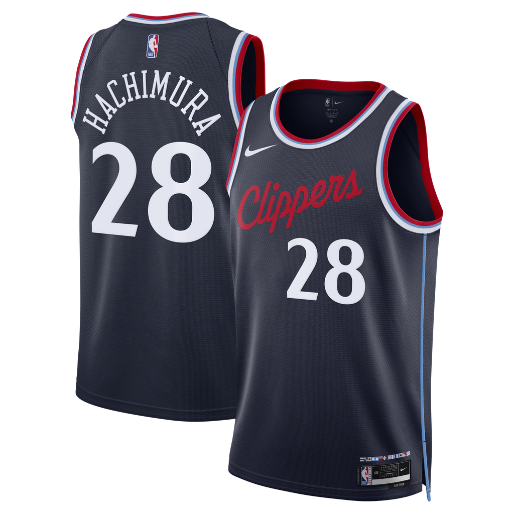 Los Angeles Clippers Nike Replica Icon Edition Swingman Jersey - Navy - Rui Hachimura - Unisex product image 1, provided for