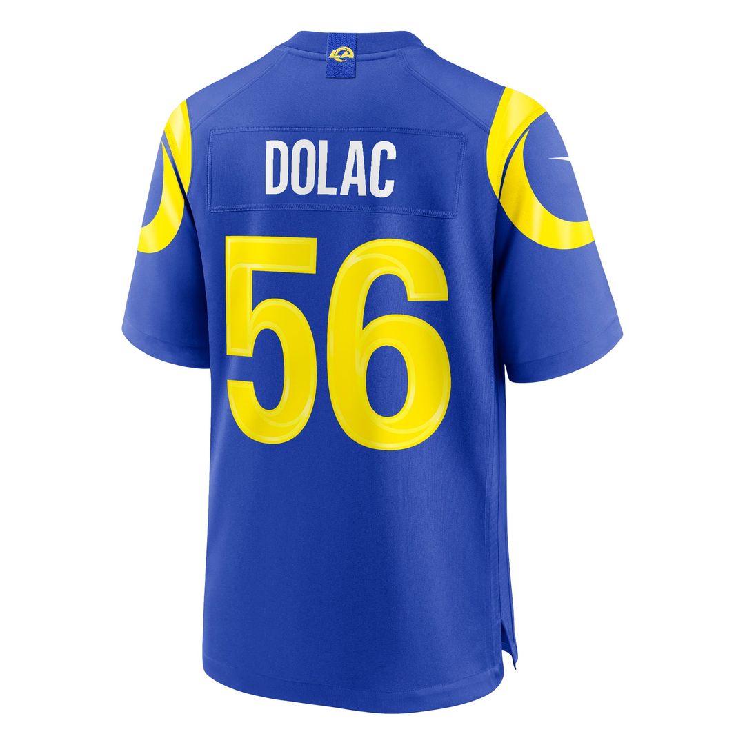 Los Angeles Rams Shaun Dolac Nike Royal Team Game Jersey product image 3, provided for visual reference and product detail