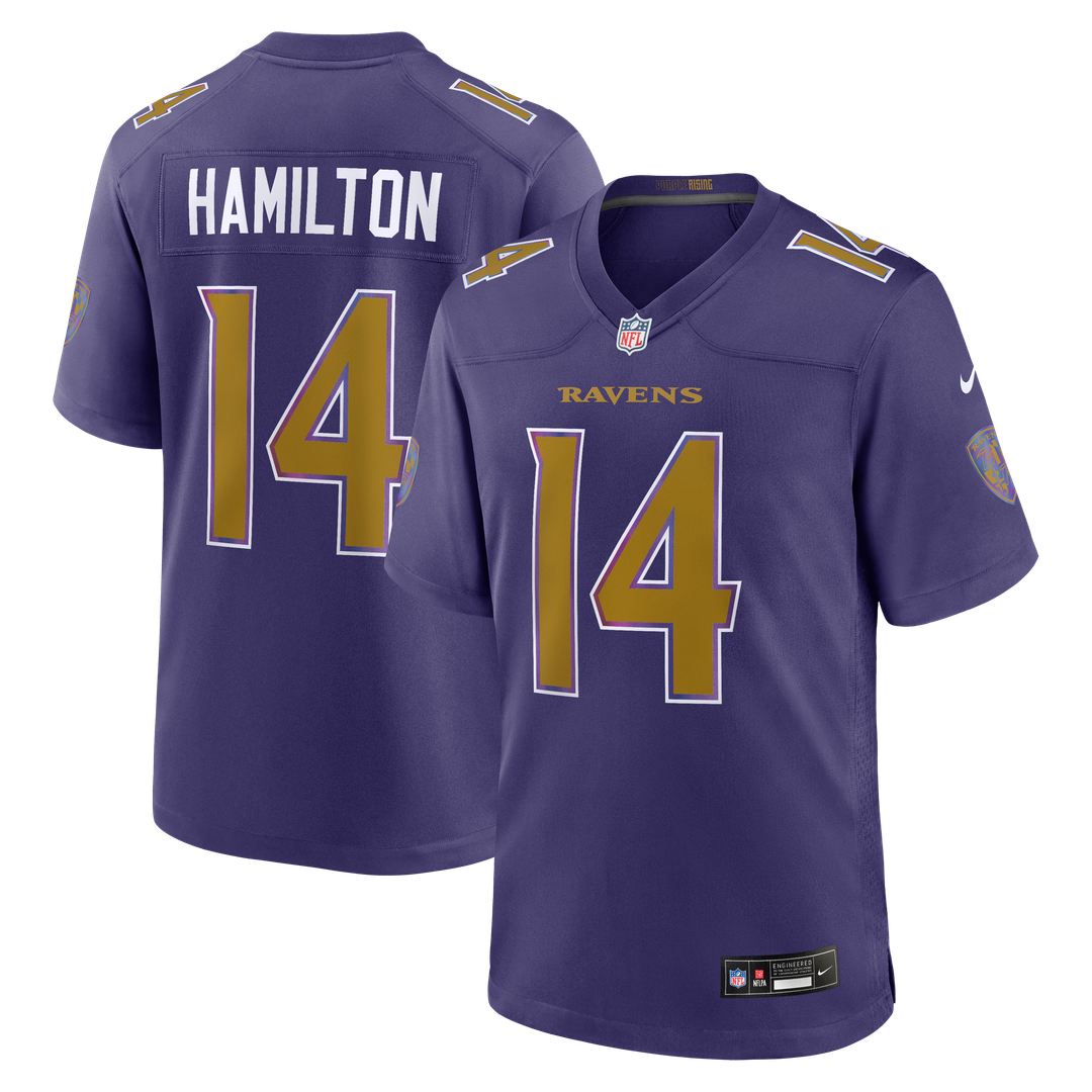 Baltimore Ravens Kyle Hamilton Nike Black Alternate Game Jersey product image 7, provided for visual reference and product