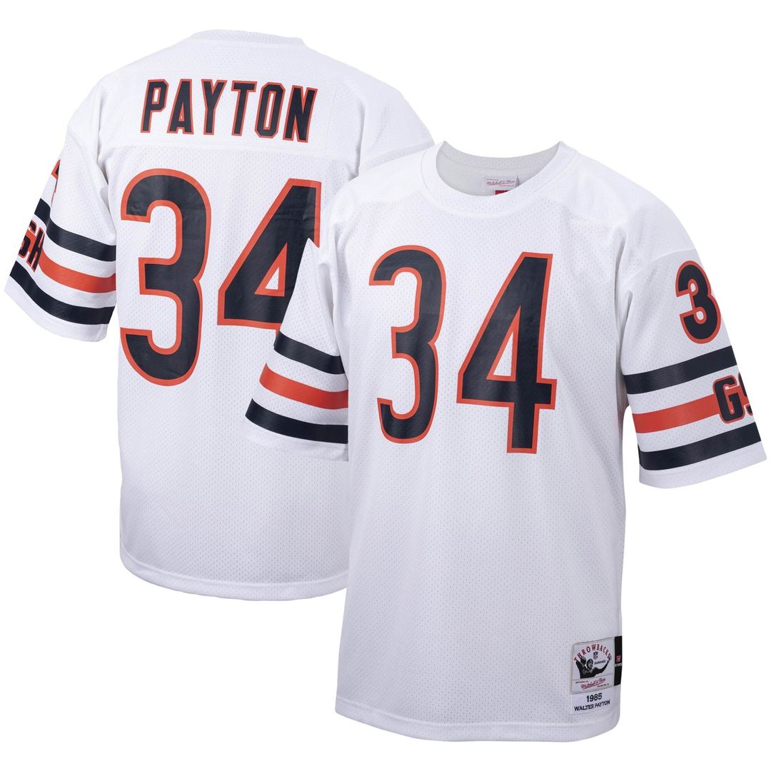Chicago Bears Walter Payton Mitchell & Ness White Big & Tall 1985 Retired Player Replica Jersey product image 4, provided