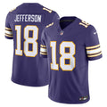Minnesota Vikings Justin Jefferson Nike Purple Vapor F.U.S.E. Limited Jersey product image 1, provided for visual reference