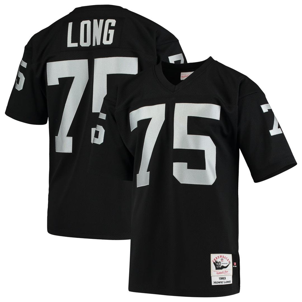 Las Vegas Raiders 1983 Howie Long Mitchell & Ness Black Authentic Throwback Retired Player Jersey product image 1, provided