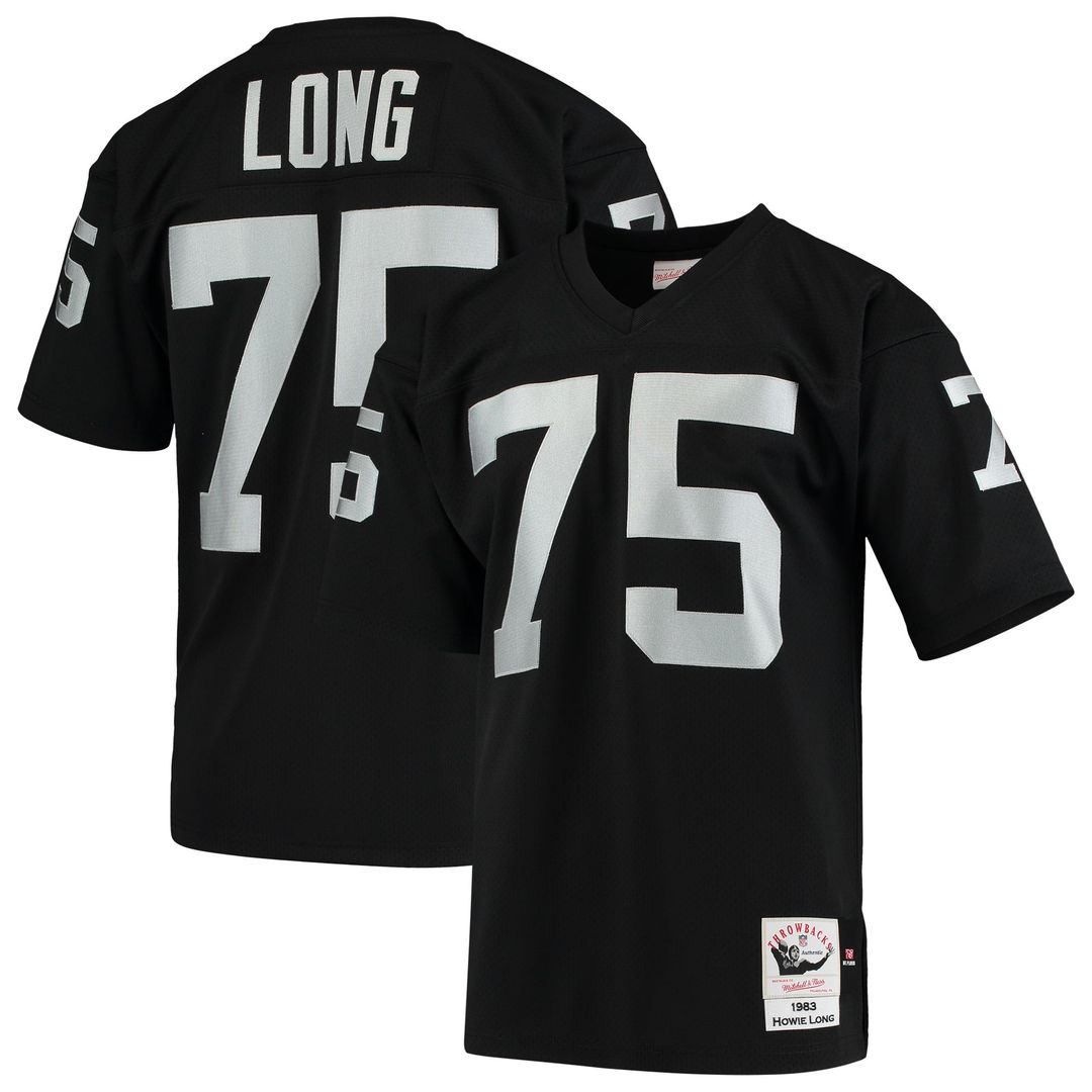 Las Vegas Raiders 1983 Howie Long Mitchell & Ness Black Authentic Throwback Retired Player Jersey product image 1, provided