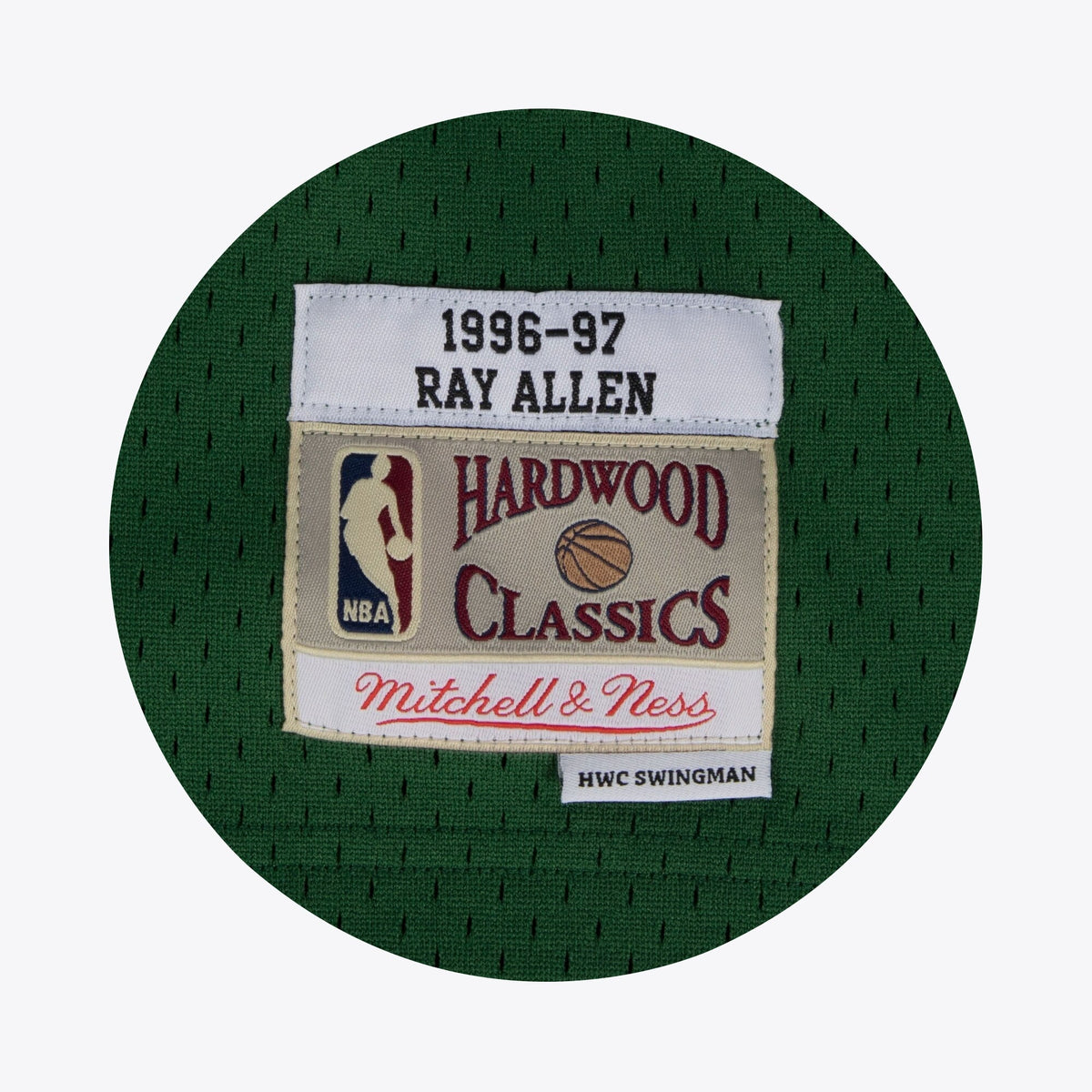 Milwaukee Bucks Ray Allen 1996 Hardwood Classics Alternate Swingman Jersey By Mitchell & Ness - Dark Green product image 4,