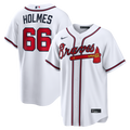 Atlanta Braves Grant Holmes Nike White Home Replica Jersey product image 1, provided for visual reference and product detail