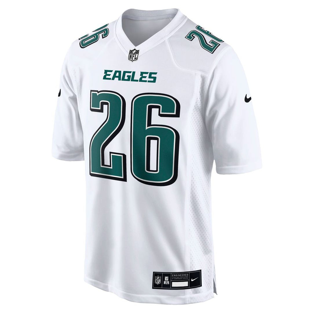 Philadelphia Eagles Saquon Barkley Nike Tundra White Fashion Game Jersey product image 2, provided for visual reference and