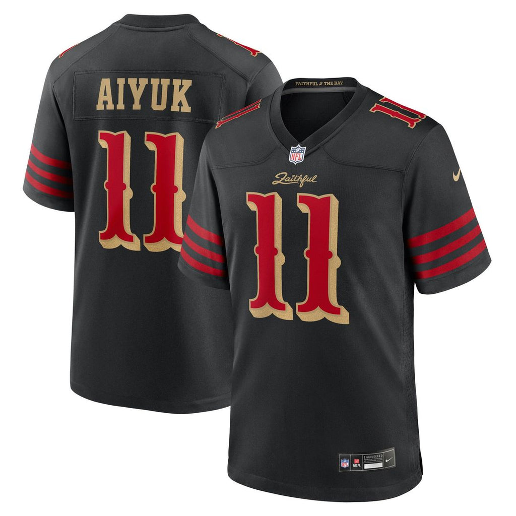 San Francisco 49ers Brandon Aiyuk Nike Black Rivalries Collection Game Jersey product image 1, provided for visual reference