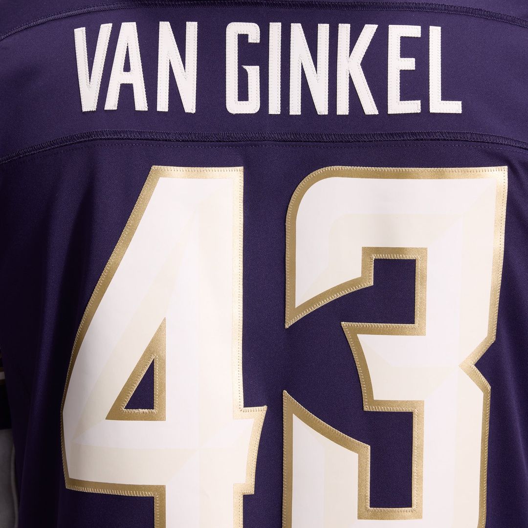 Minnesota Vikings Andrew Van Ginkel Nike Purple 2026 Rivalries Collection Stitched Limited Jersey product image 19, provided