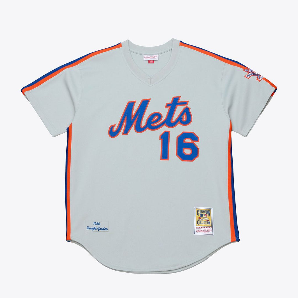 New York Mets Dwight Gooden Mitchell & Ness White 1986 Authentic Jersey product image 1, provided for visual reference and