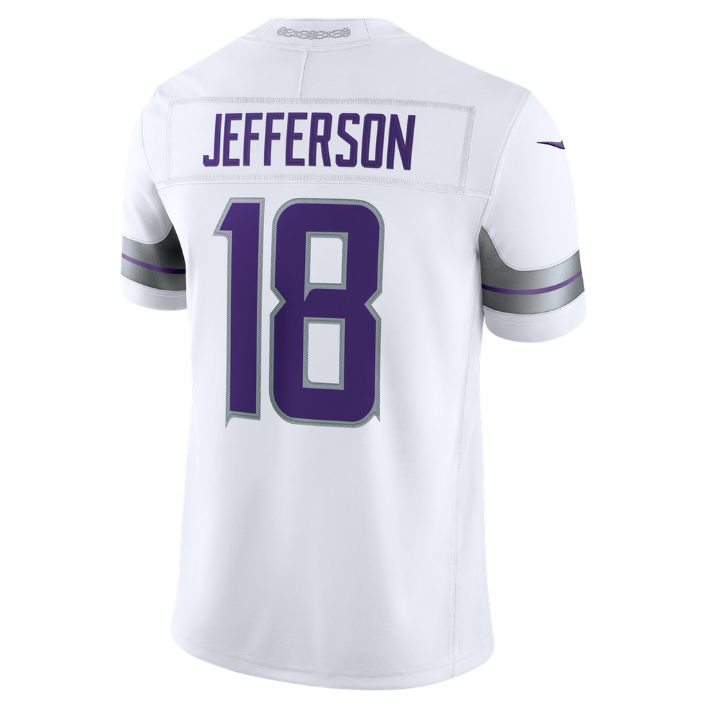Minnesota Vikings Justin Jefferson Nike White Alternate Vapor F.U.S.E. Stitched Limited Jersey product image 6, provided for