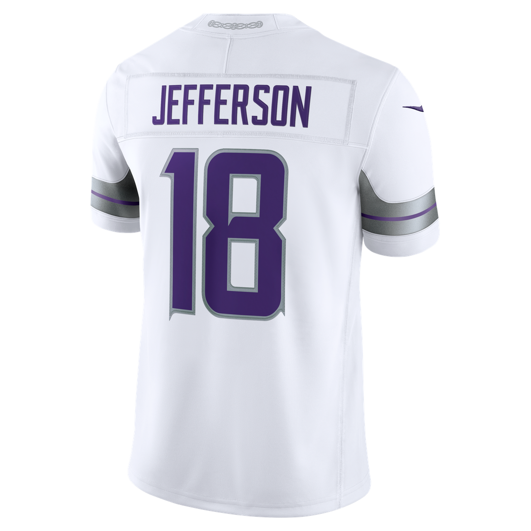 Minnesota Vikings Justin Jefferson Nike White Alternate Vapor F.U.S.E. Stitched Limited Jersey product image 6, provided for