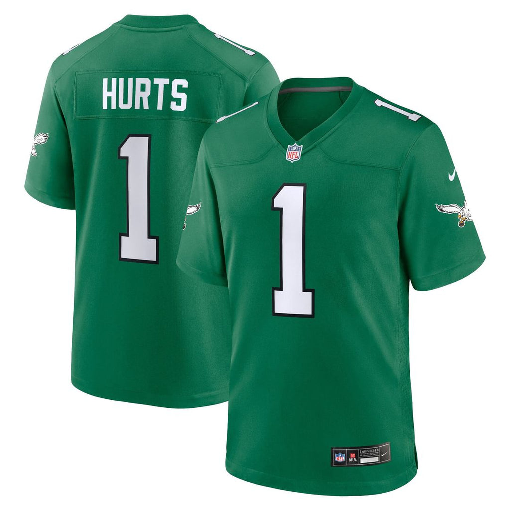 Philadelphia Eagles Jalen Hurts Nike Kelly Green Alternate Game Player Jersey product image 1, provided for visual reference