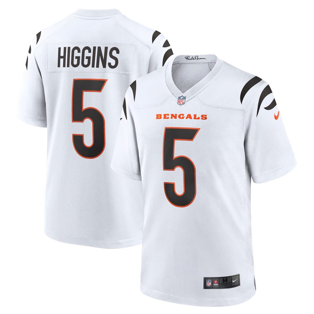Cincinnati Bengals T-Shirt Higgins Nike White Game Jersey product image 4, provided for visual reference and product detail