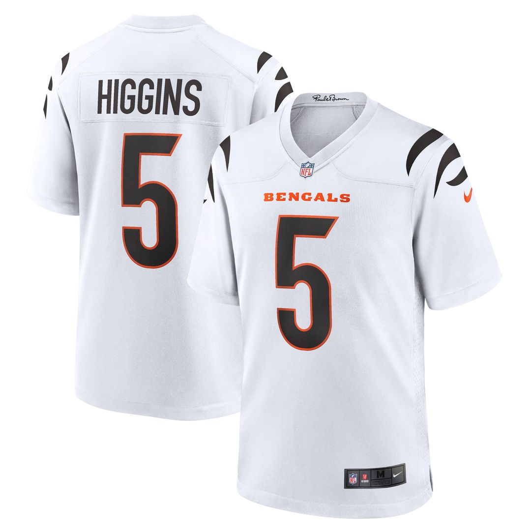 Cincinnati Bengals T-Shirt Higgins Nike White Game Jersey product image 4, provided for visual reference and product detail