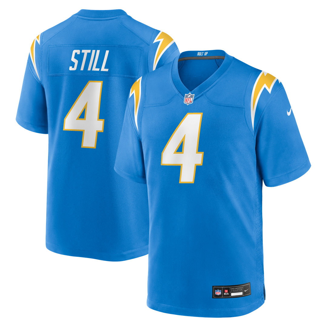 Los Angeles Chargers Tarheeb Still Nike Powder Blue Team Game Jersey product image 1, provided for visual reference and