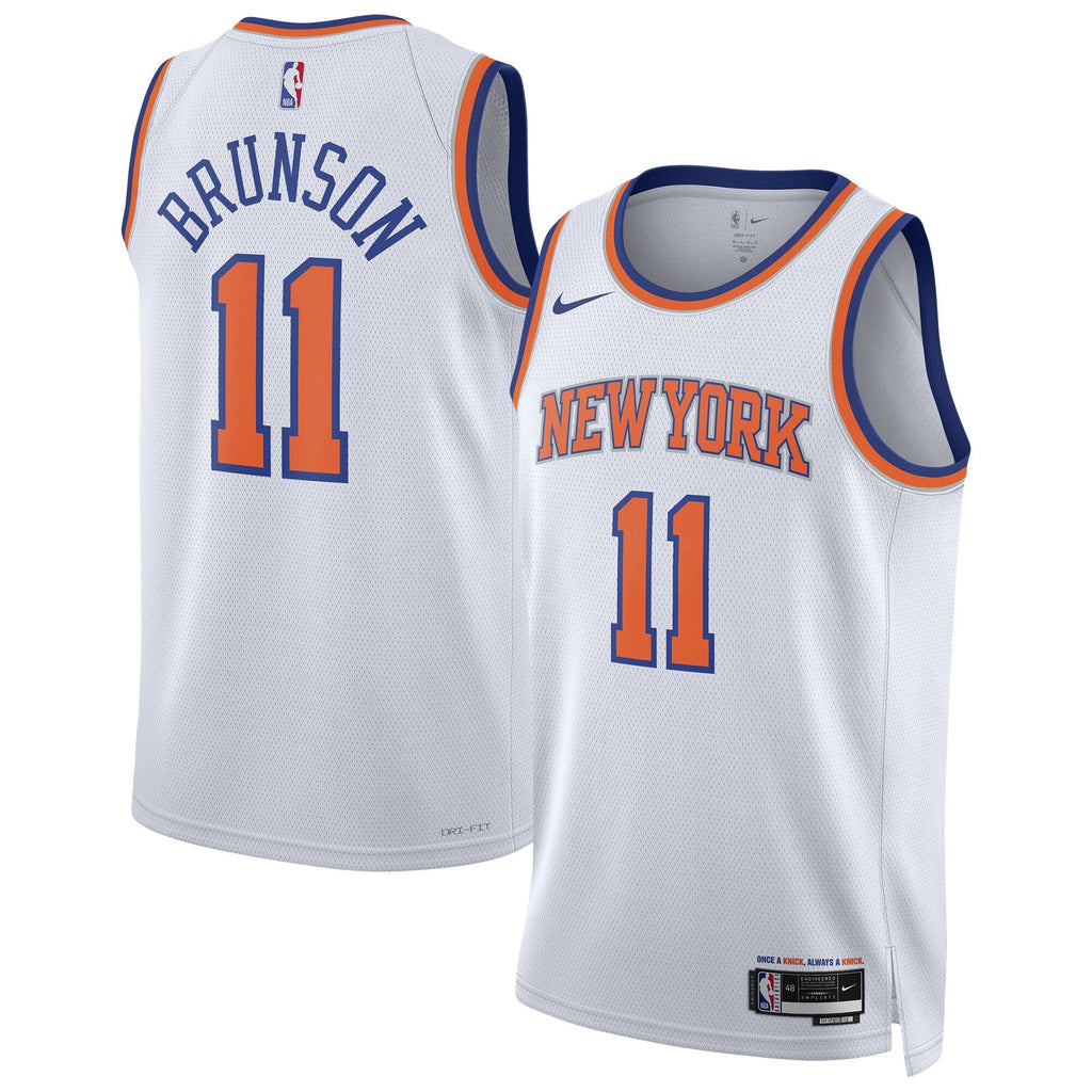 New York Knicks Nike Association Swingman Jersey - Jalen Brunson - Unisex product image 1, provided for visual reference and