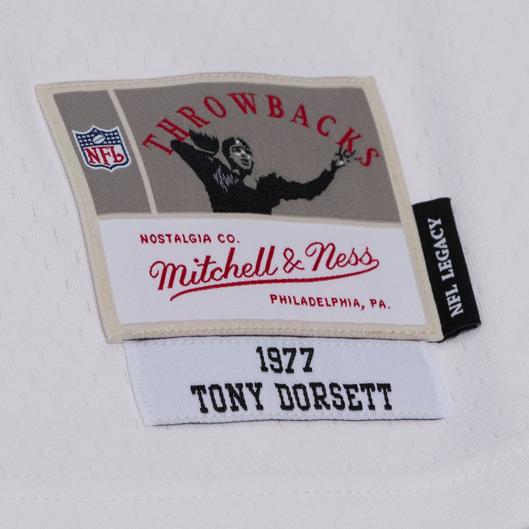 Dallas Cowboys Tony Dorsett Mitchell & Ness White Retired Legacy Replica Player Jersey product image 3, provided for visual
