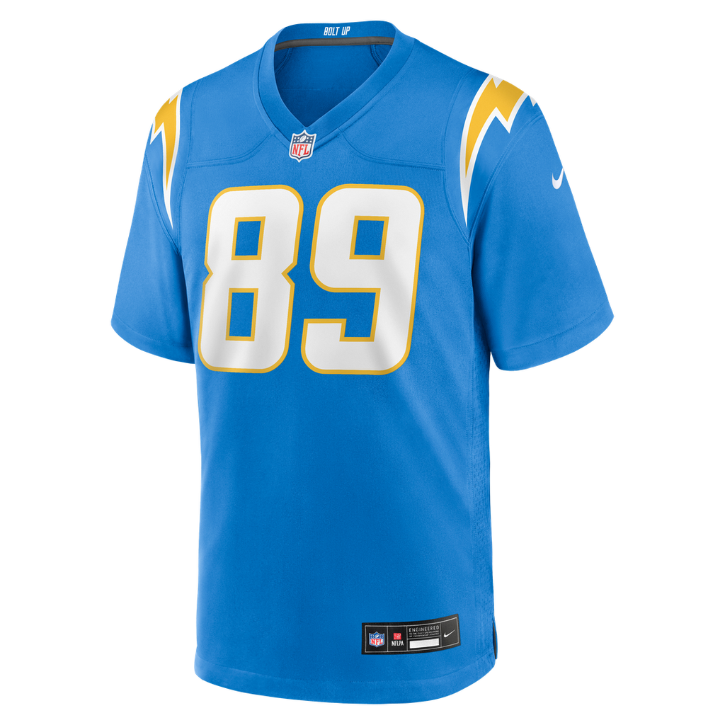 Los Angeles Chargers Will Dissly Nike Powder Blue Team Game Jersey product image 2, provided for visual reference and