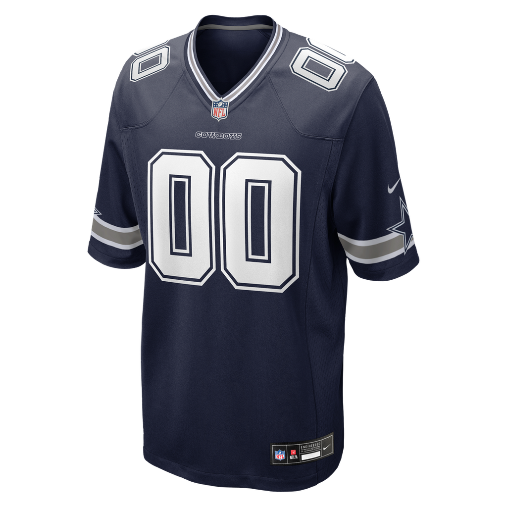 Dallas Cowboys Nike Navy Custom Game Jersey product image 2, provided for visual reference and product detail review