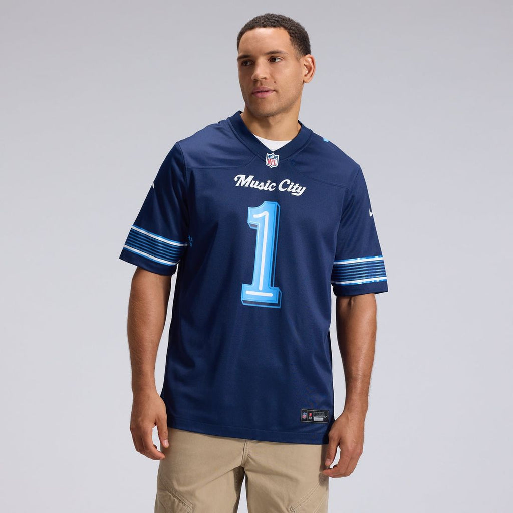 Tennessee Titans Cameron Ward Nike Navy 2026 Rivalries Collection Game Jersey product image 2, provided for visual reference