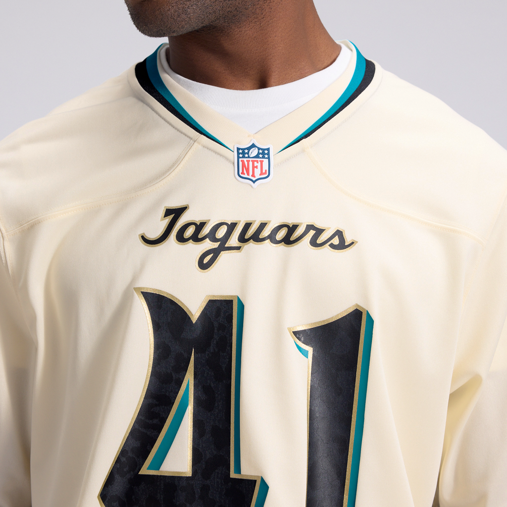 Jacksonville Jaguars Josh Hines-Allen Nike Natural 2026 Rivalries Collection Game Jersey product image 8, provided for