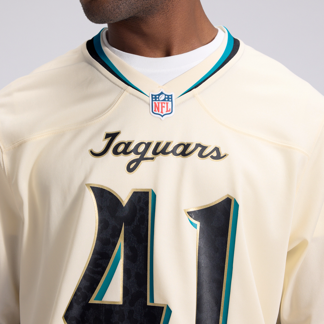 Jacksonville Jaguars Josh Hines-Allen Nike Natural 2026 Rivalries Collection Game Jersey product image 8, provided for
