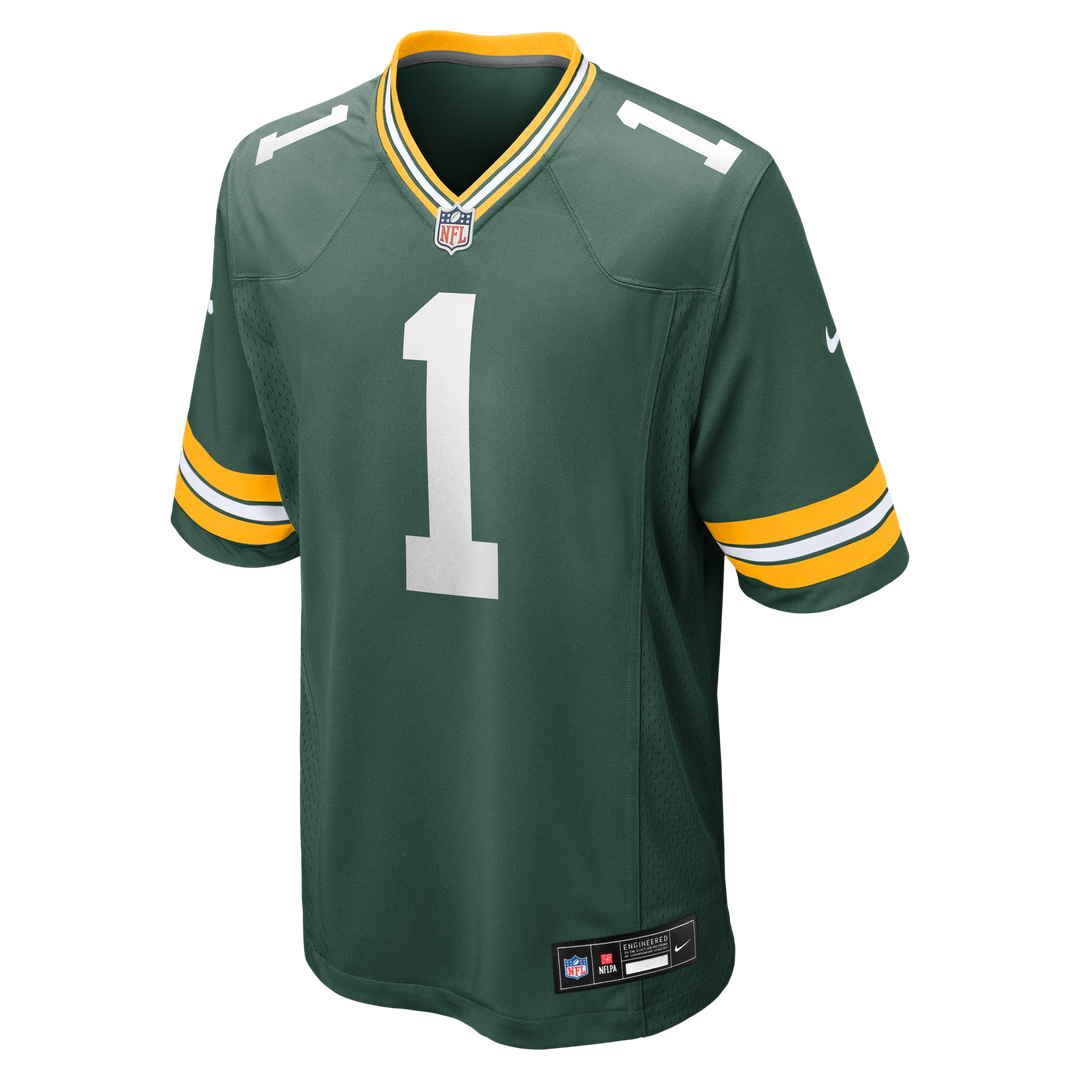 Green Bay Packers Number 1 Dad Nike Green Game Jersey product image 2, provided for visual reference and product detail