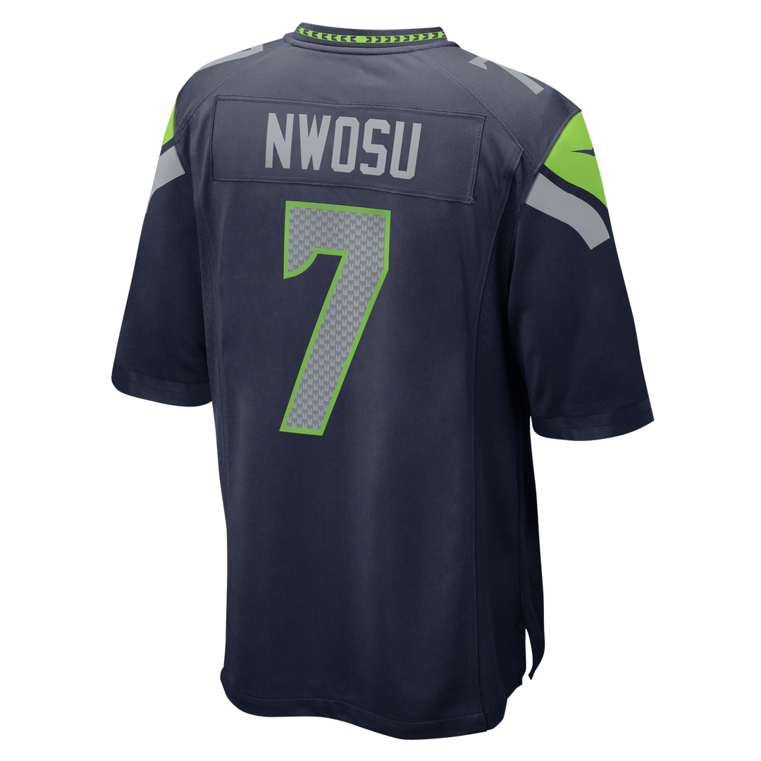 Seattle Seahawks Uchenna Nwosu Nike College Navy Team Game Jersey product image 3, provided for visual reference and product