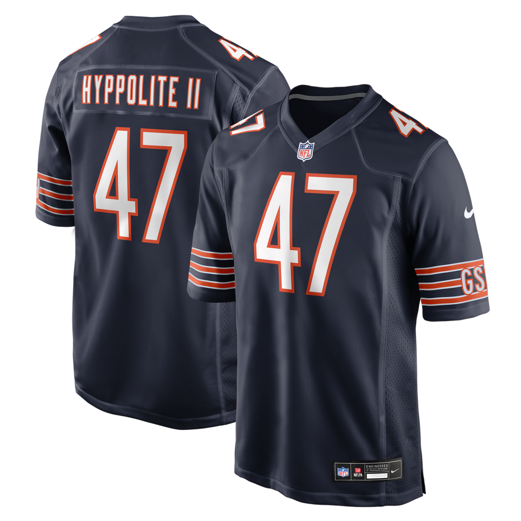 Chicago Bears Ruben Hyppolite II Nike Navy Team Game Jersey product image 1, provided for visual reference and product