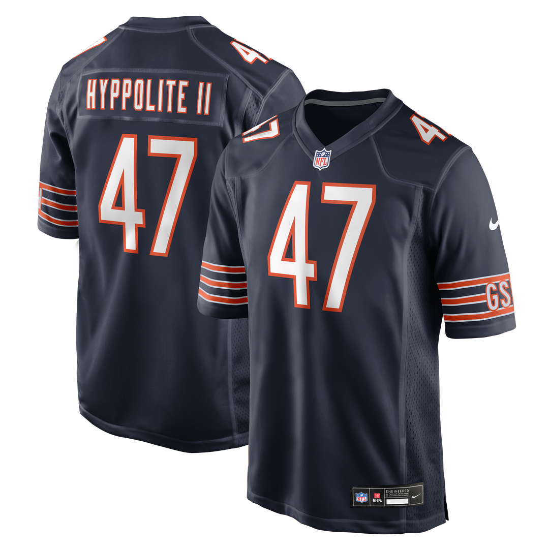 Chicago Bears Ruben Hyppolite II Nike Navy Team Game Jersey product image 1, provided for visual reference and product