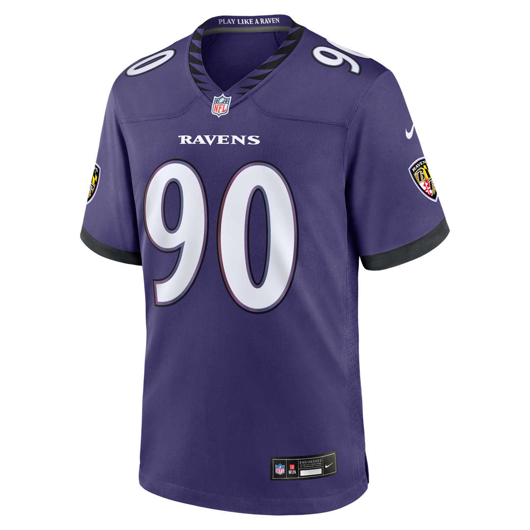 Baltimore Ravens Aeneas Peebles Nike Purple Team Game Jersey product image 2, provided for visual reference and product
