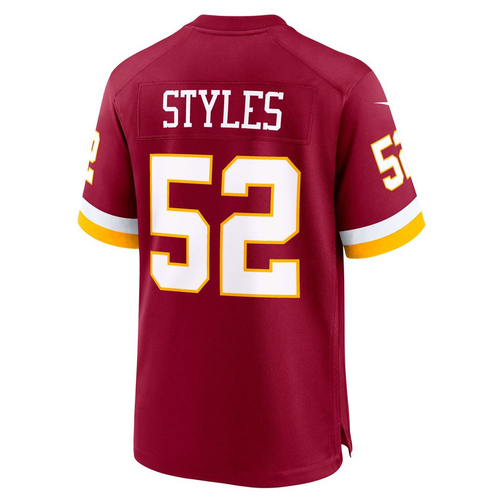 Washington Commanders Sonny Styles Nike Burgundy Team Game Jersey product image 10, provided for visual reference and