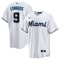 Miami Marlins Xavier Edwards Nike White Home Replica Jersey product image 1, provided for visual reference and product