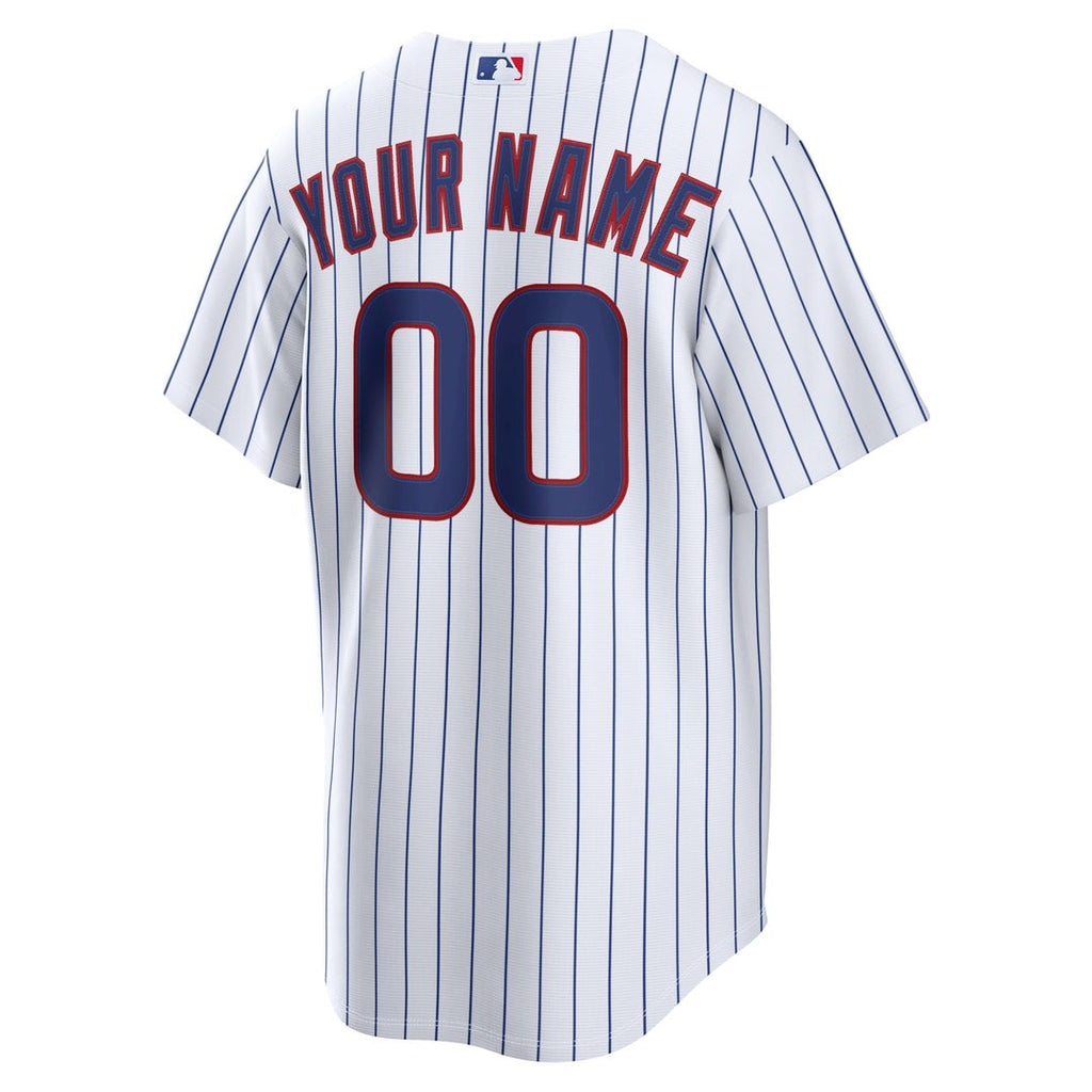 Chicago Cubs Nike White Home Stadium Custom Jersey product image 3, provided for visual reference and product detail review