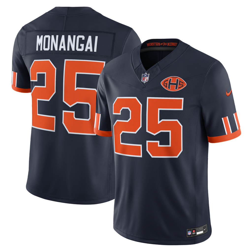 Chicago Bears Kyle Monangai Nike Navy 2026 Rivalries Collection Stitched Limited Jersey product image 1, provided for visual