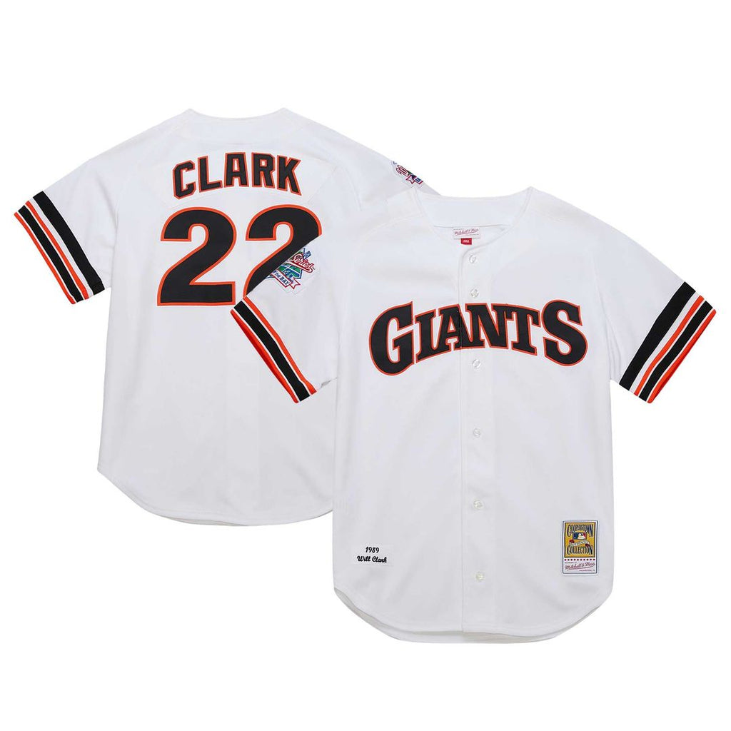 San Francisco Giants Will Clark Mitchell & Ness White Cooperstown Collection 1989 Authentic Jersey product image 1, provided
