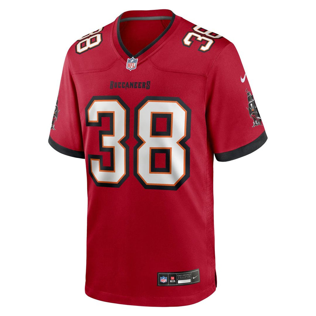 Tampa Bay Buccaneers Rashad Wisdom Nike Red Team Game Jersey product image 2, provided for visual reference and product