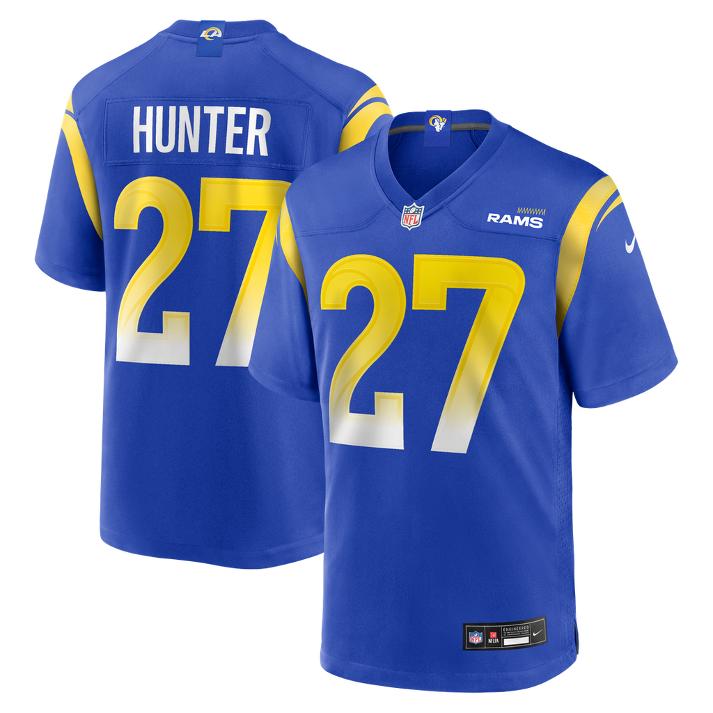Los Angeles Rams Jarquez Hunter Nike Royal Team Game Jersey product image 1, provided for visual reference and product