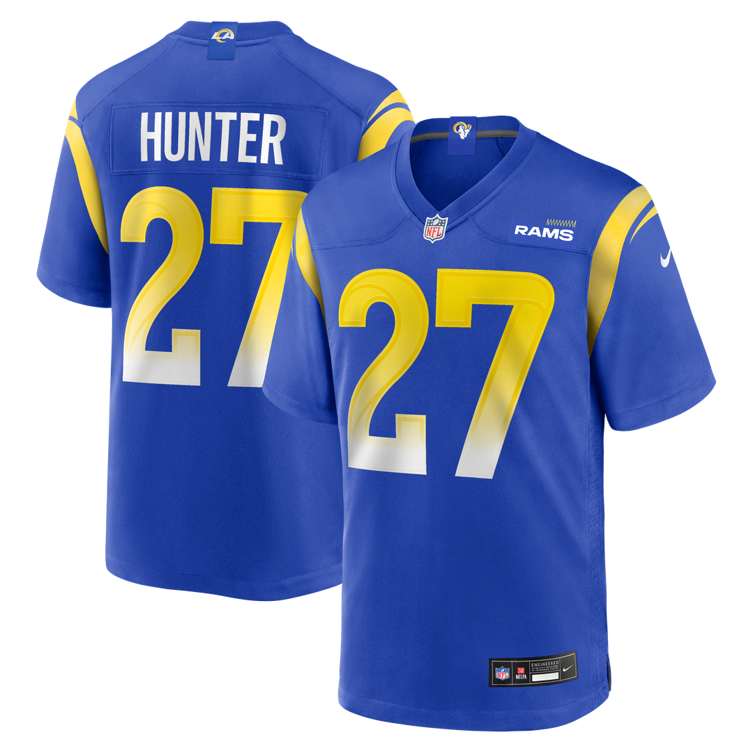 Los Angeles Rams Jarquez Hunter Nike Royal Team Game Jersey product image 1, provided for visual reference and product