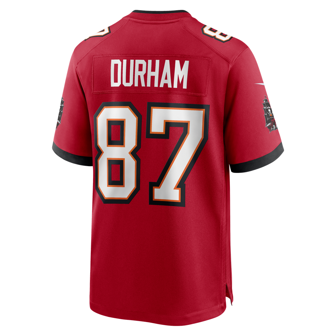 Tampa Bay Buccaneers Payne Durham Nike Red Game Jersey product image 3, provided for visual reference and product detail