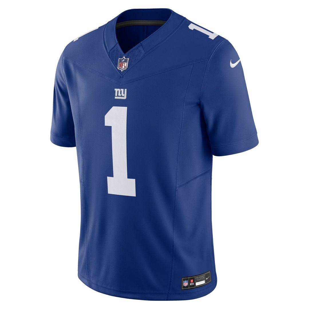 New York Giants Malik Nabers Nike Royal Vapor F.U.S.E. Limited Jersey product image 2, provided for visual reference and