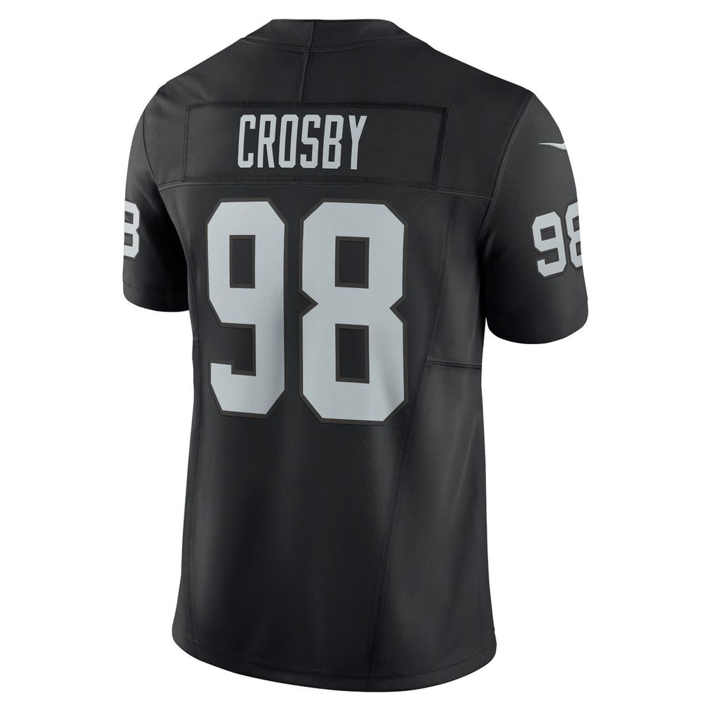Las Vegas Raiders Maxx Crosby Nike Black Vapor F.U.S.E. Limited Jersey product image 3, provided for visual reference and
