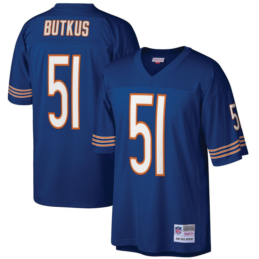 Chicago Bears Dick Butkus Mitchell & Ness Navy Retired Player Legacy Replica Jersey product image 1, provided for visual