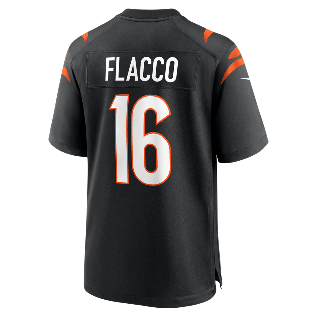 Cincinnati Bengals Joe Flacco Nike Black Team Game Jersey product image 3, provided for visual reference and product detail