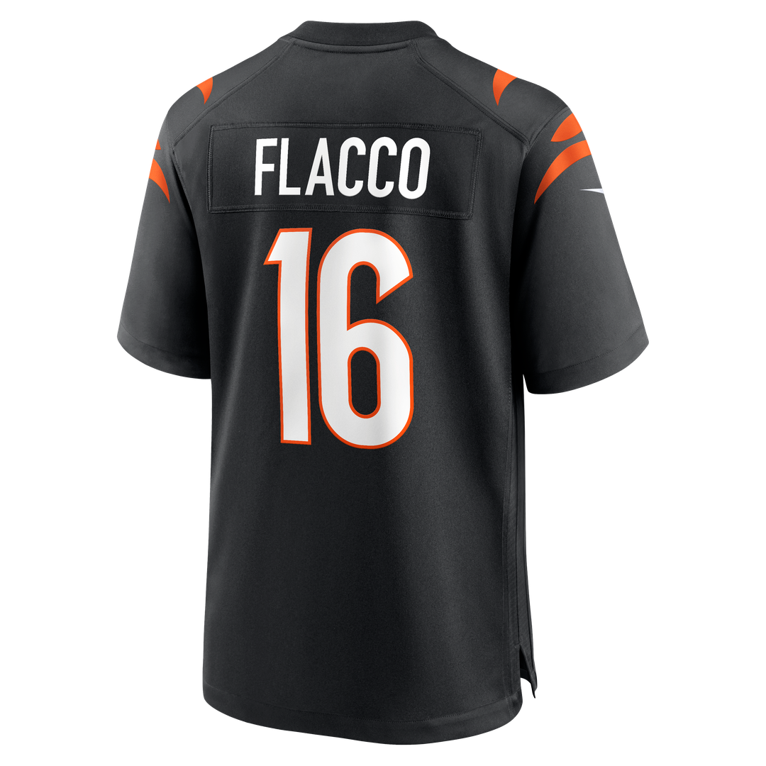 Cincinnati Bengals Joe Flacco Nike Black Team Game Jersey product image 3, provided for visual reference and product detail