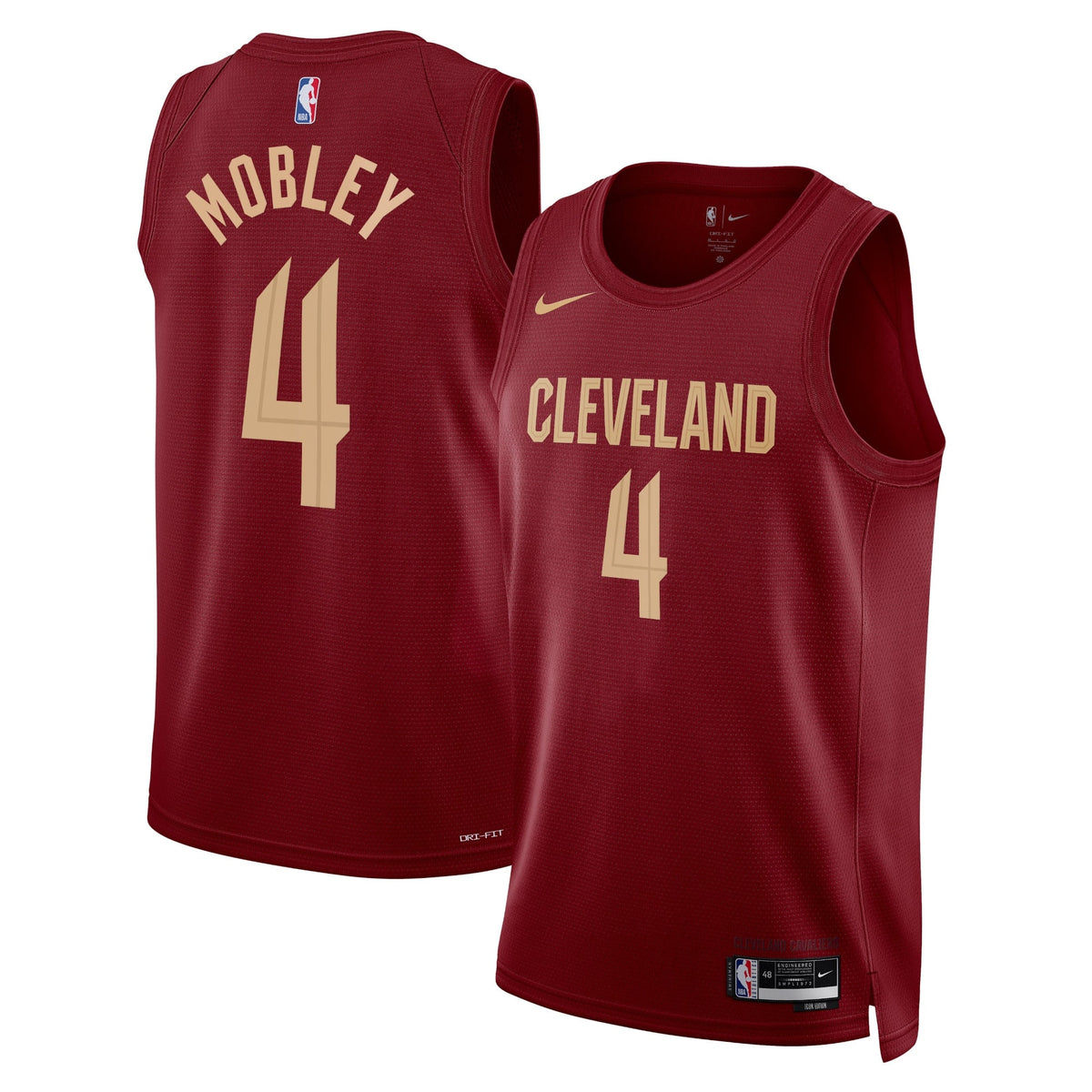Cleveland Cavaliers Nike Icon Edition Swingman Jersey - Maroon - Evan Mobley - Unisex product image 1, provided for visual